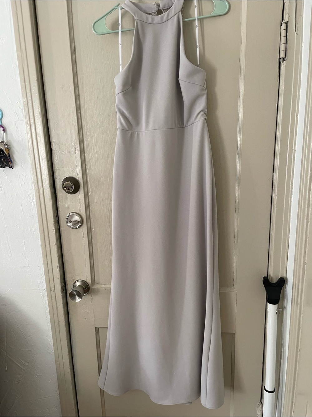 Lulu's Light Gray Halter Maxi Dress